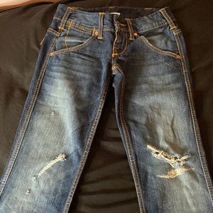Ripped Flare Jeans, Size 25